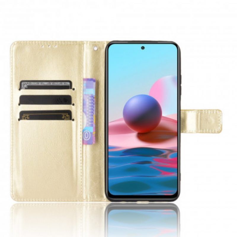 δερματινη θηκη Xiaomi Redmi Note 10 / 10S Λαμπερό Ψεύτικο Δέρμα